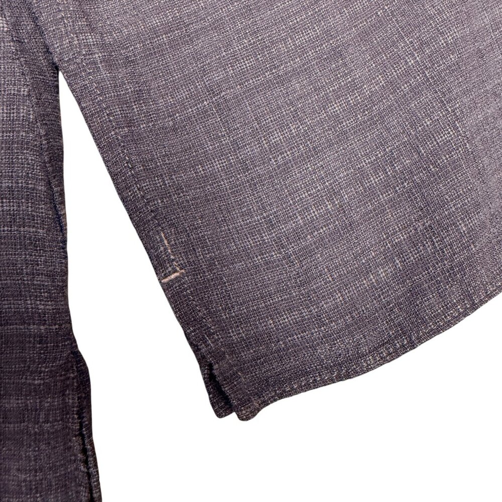 EILEEN FISHER Women's EUC 3/4 Sleeve Linen Button Up Top‎ "Plum" | Size S - Picture 4 of 8
